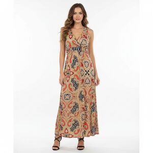 Soma Sleeveless Print Long Maxi Dress M